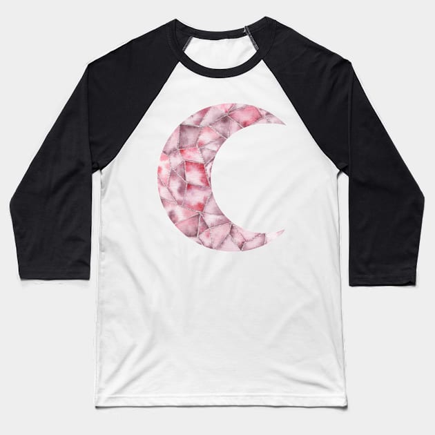 Crystal moon Baseball T-Shirt by GinaaArts